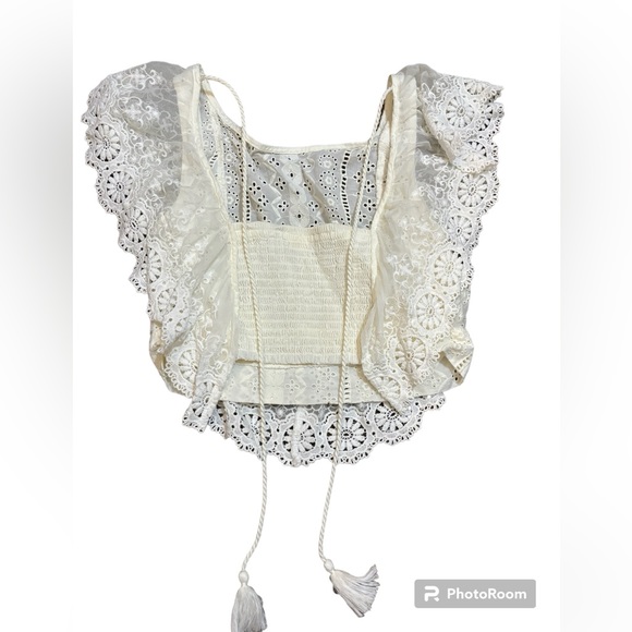 Altar’D State White Lace Crop Top - Picture 2 of 3